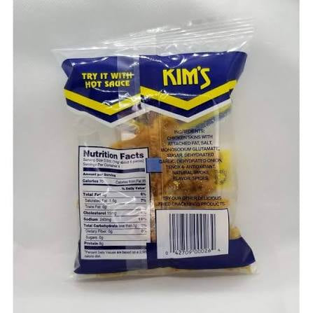 Kim's Chicken Cracklings original.(12 pack of 2oz. )