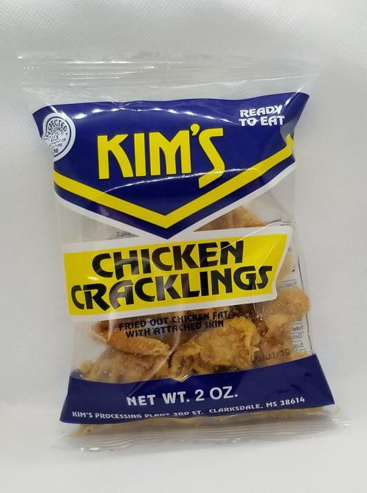 Kim's Chicken Cracklings original.(12 pack of 2oz. )