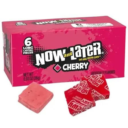 Now and Later - Cherry 0.93 Ounce Bars (Pack of 24)