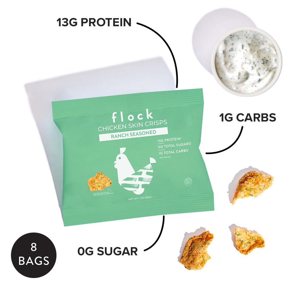 Flock Ranch Chicken Skin Crisps 1 oz