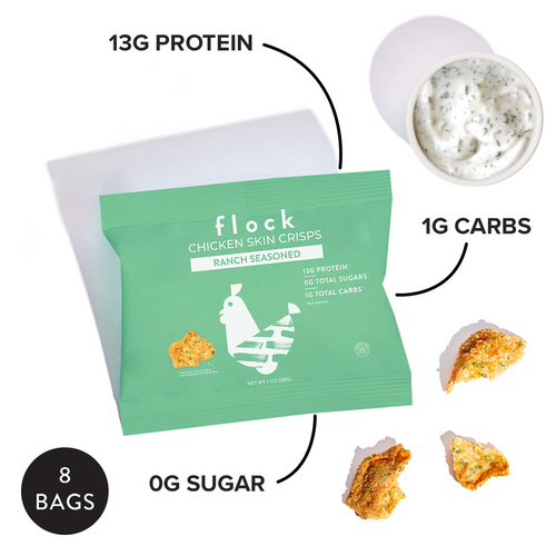 Flock Ranch Chicken Skin Crisps 1 oz