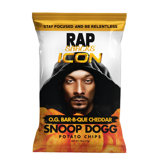 Rap Snacks O.G. Bar-B-Que Cheddar Chips Snoop Dogg 2.5 oz