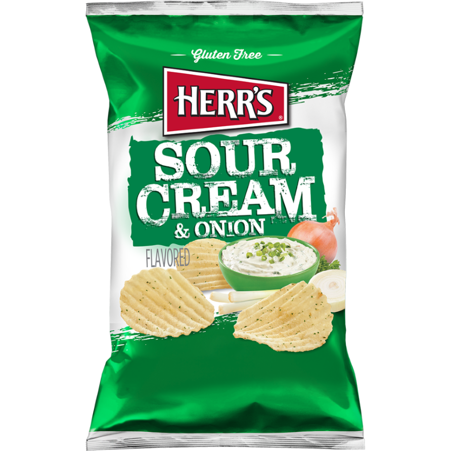 Herr's Sour Cream & Onion Ripple Potato Chips